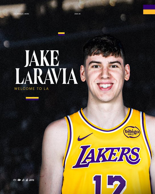 湖人官方：拉拉维亚正式加盟，将身披12号球衣